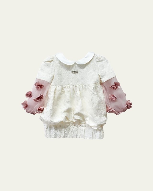 Girl's Embellished Cherry Blossom Dress, Size 12M-12